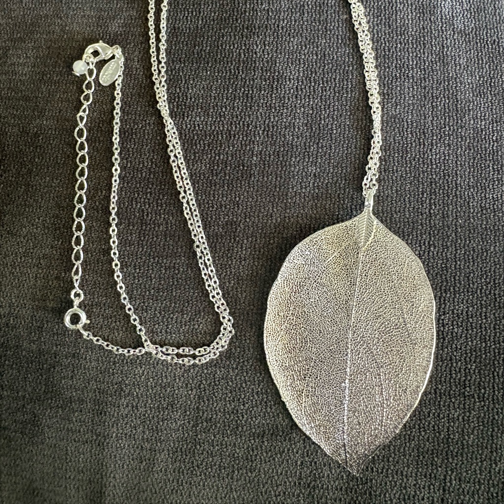 Mark Brand Silver Leaf Pendant Necklace